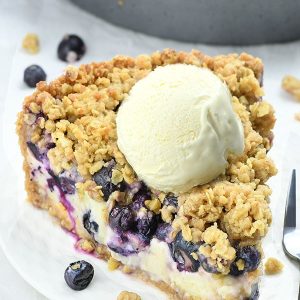 Blueberry and Cookie Dough Cheesecake